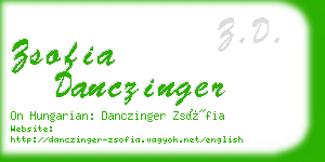 zsofia danczinger business card